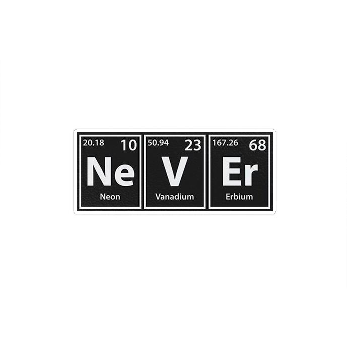 استیکر لپ تاپ ماسا دیزاین طرح NEVER مدل STK1686
